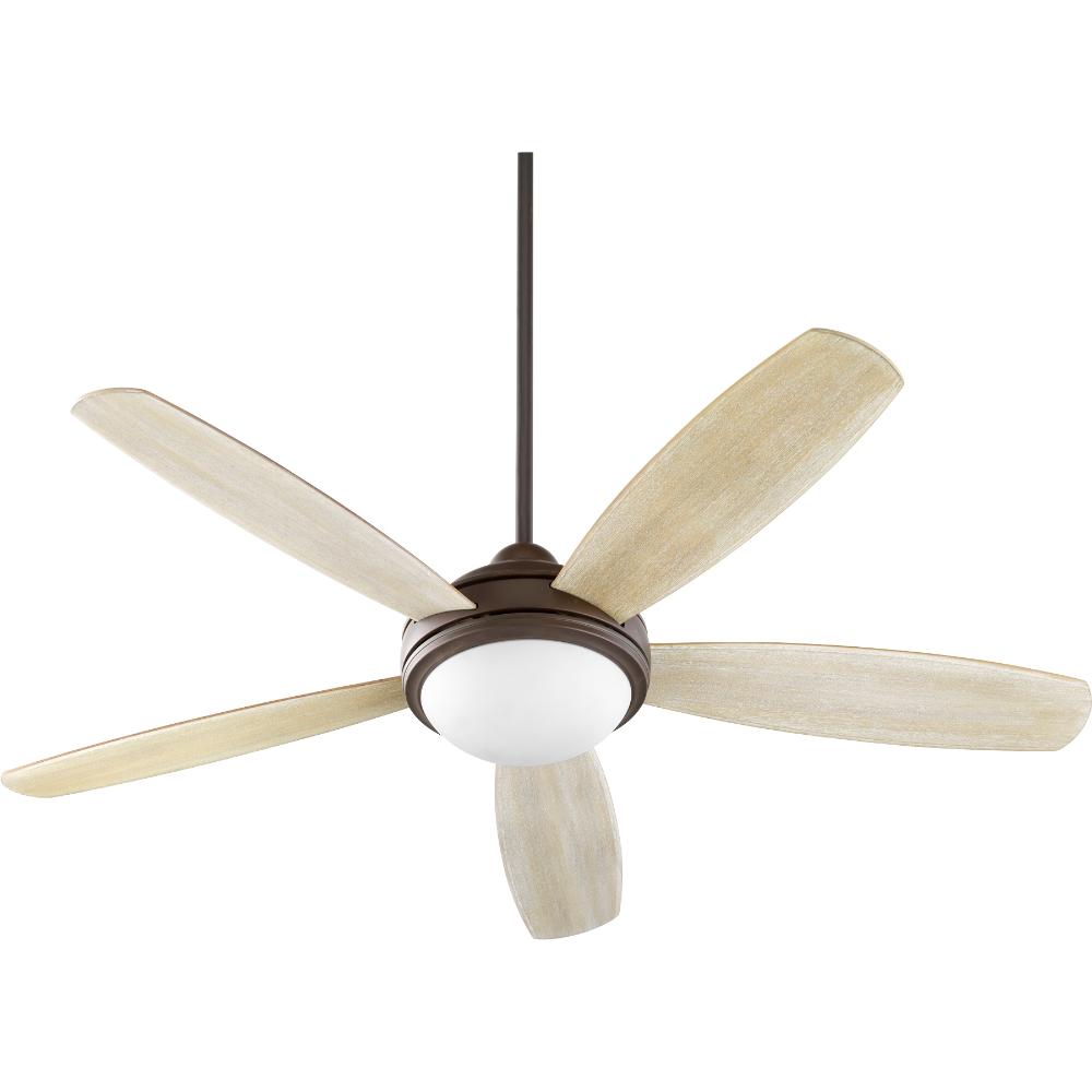 Quorum International 36525-9186 Colton Transitional Ceiling Fan in Oiled Bronze w/ Satin Opal