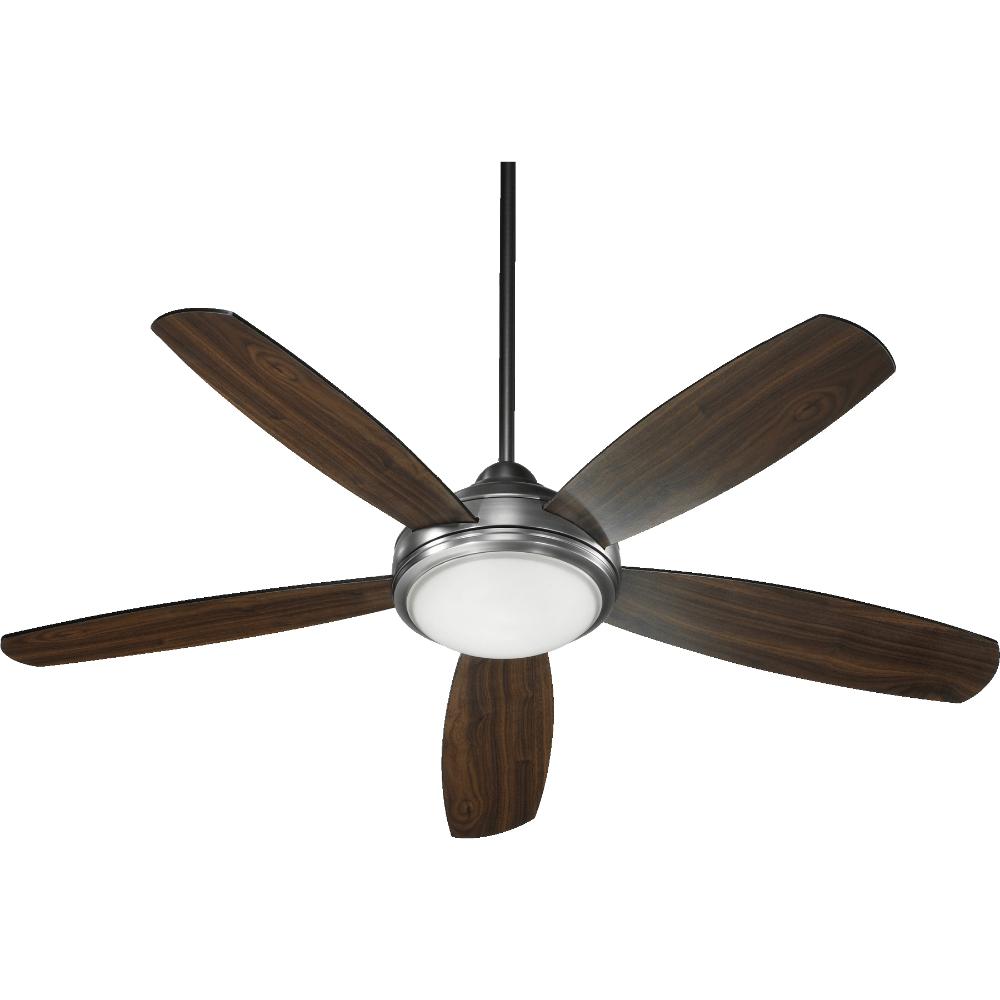 Quorum International 36525-992 Colton 5 Blade 52" 4 Speed 3 Light Ceiling Fan – Light and Blades Included in Antique Silver