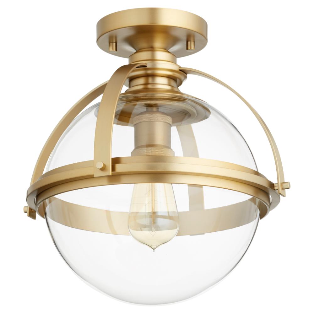 Quorum International 38-13-80 Transitional Ceiling Mount in Aged Brass