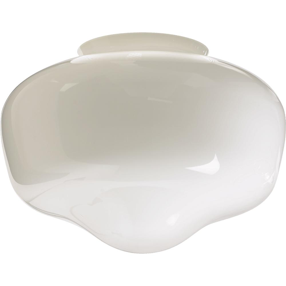 Quorum International 4100 Single Light Fan Light Kit with Glass Bowl Shade in Opal