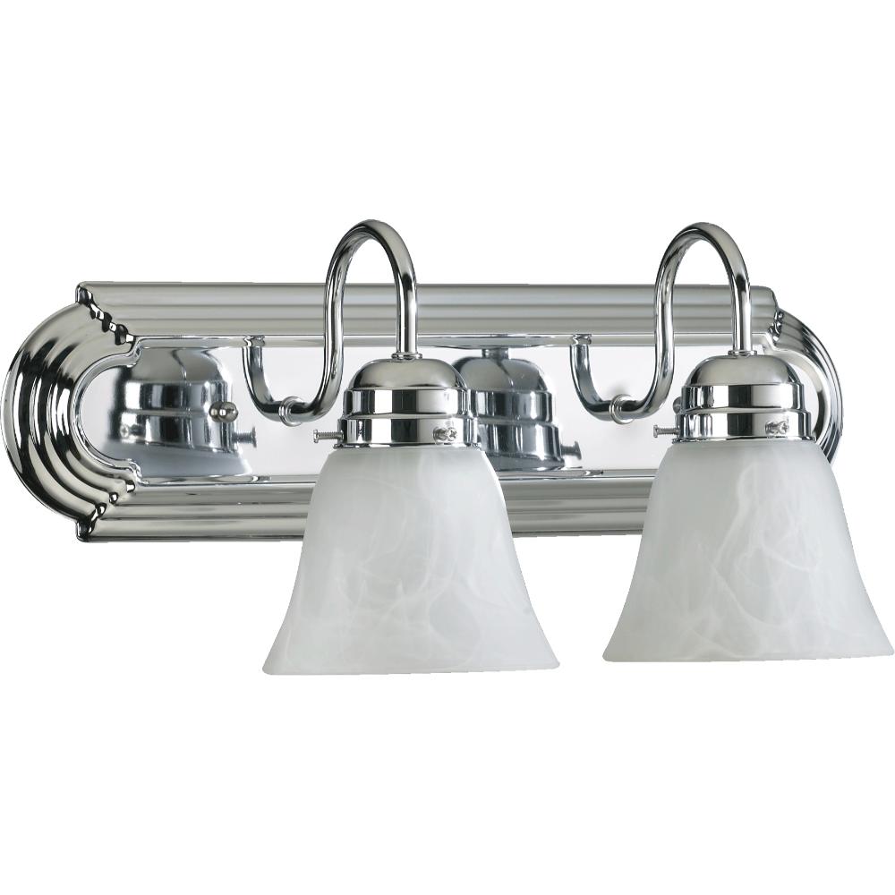 Quorum International 5094-2-114 Powell Traditional / Classic Two Light 18" Wide Bathroom Fixture in Chrome