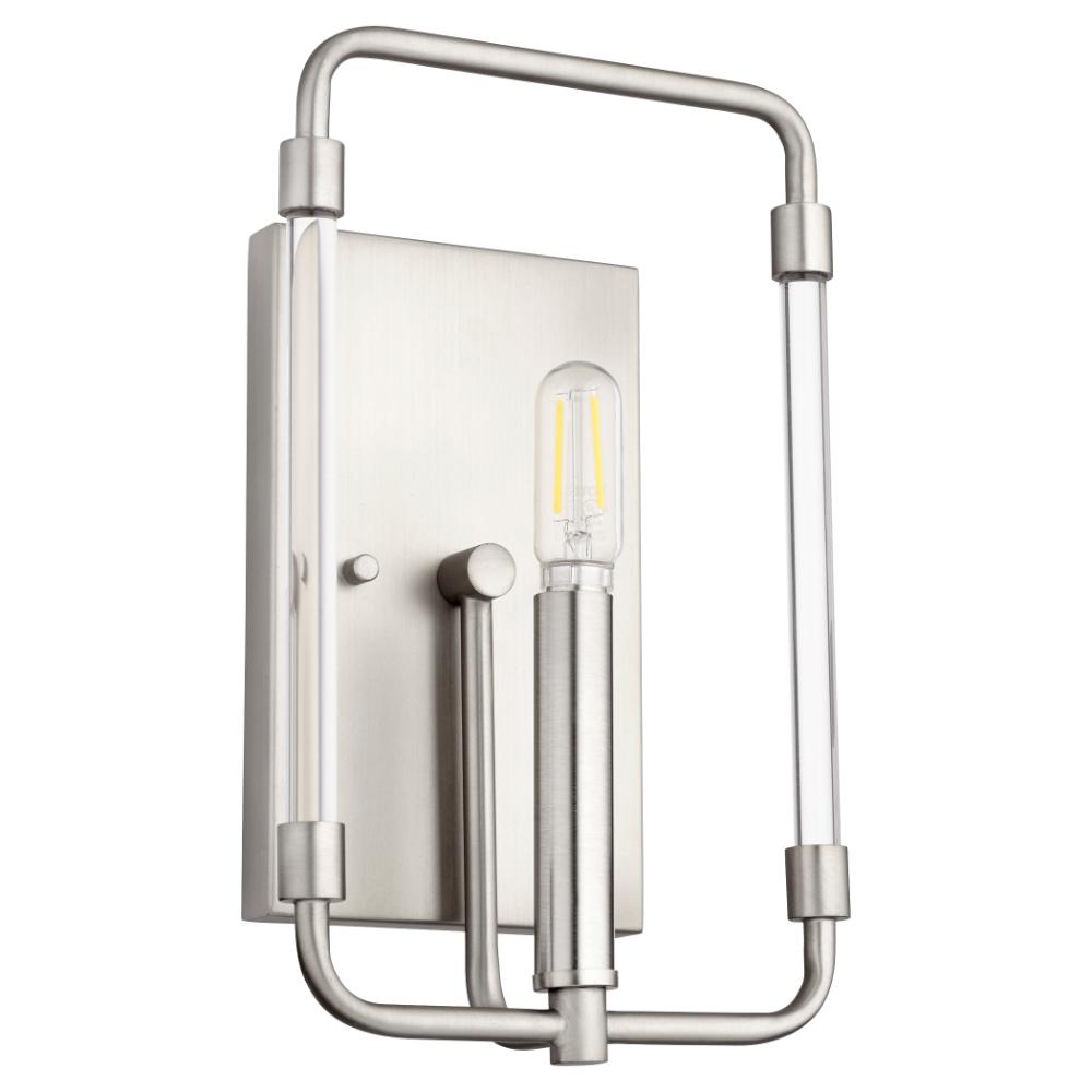 Quorum International 5114-1-65 Optic Modern and Contemporary Wall Mount in Satin Nickel