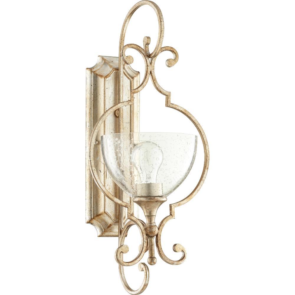Quorum International 5414-1-60 Ansley Traditional Wall Mount in Aged Silver Leaf