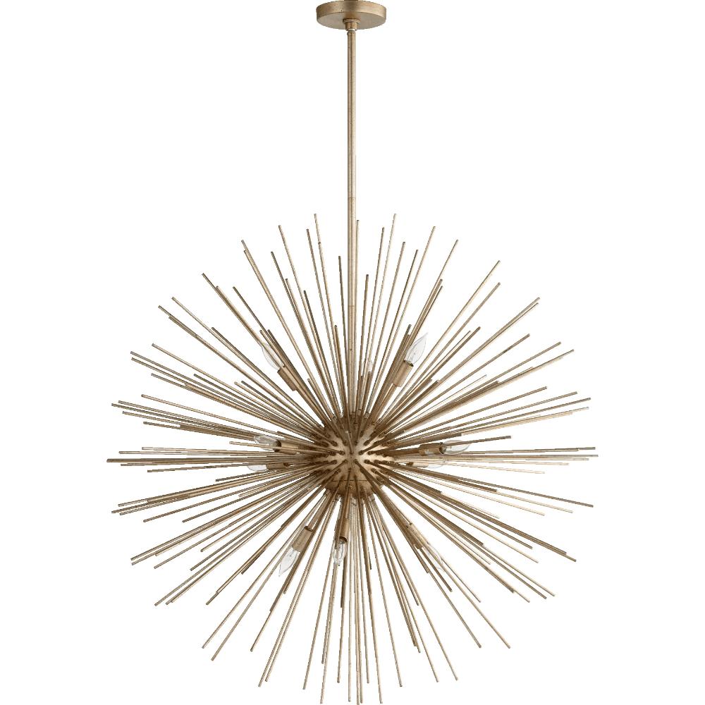 Quorum International 600-10-60 Electra Modern and Contemporary Pendant in Aged Silver Leaf