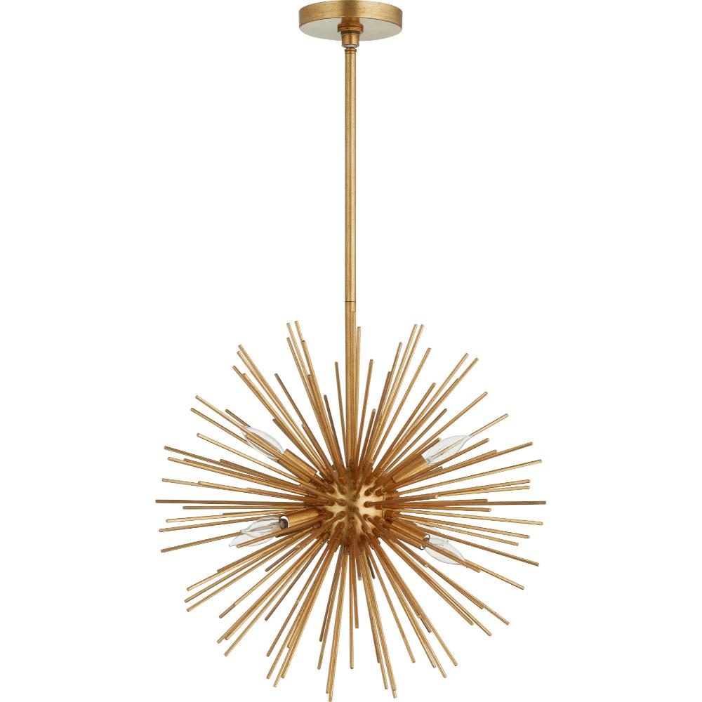 Quorum International 600-6-74 Electra Modern and Contemporary Pendant in Gold Leaf