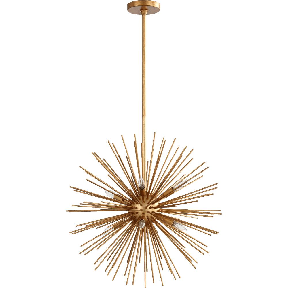 Quorum International 600-8-74 Electra Modern and Contemporary Pendant in Gold Leaf