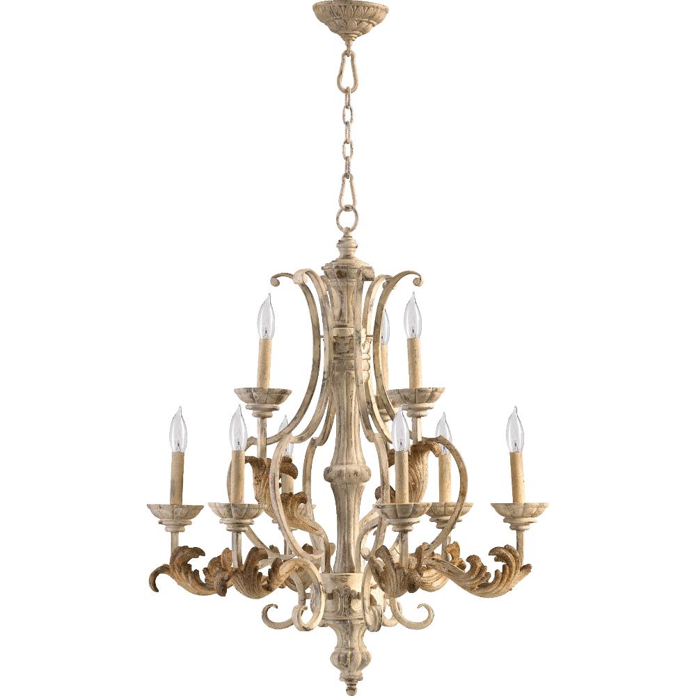 Quorum International 6037-9-70 Florence Traditional Chandelier in Persian White