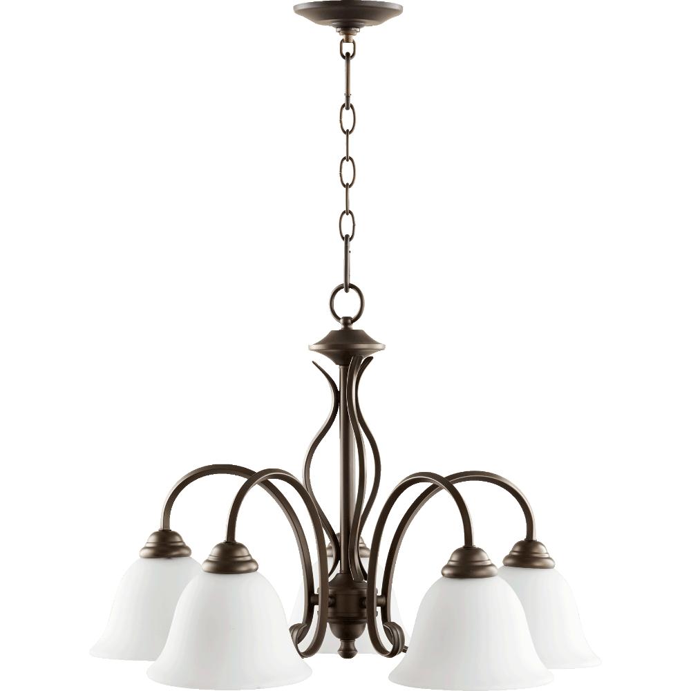 Quorum International 6410-5-186 Spencer Traditional Nook in Oiled Bronze w/ Satin Opal