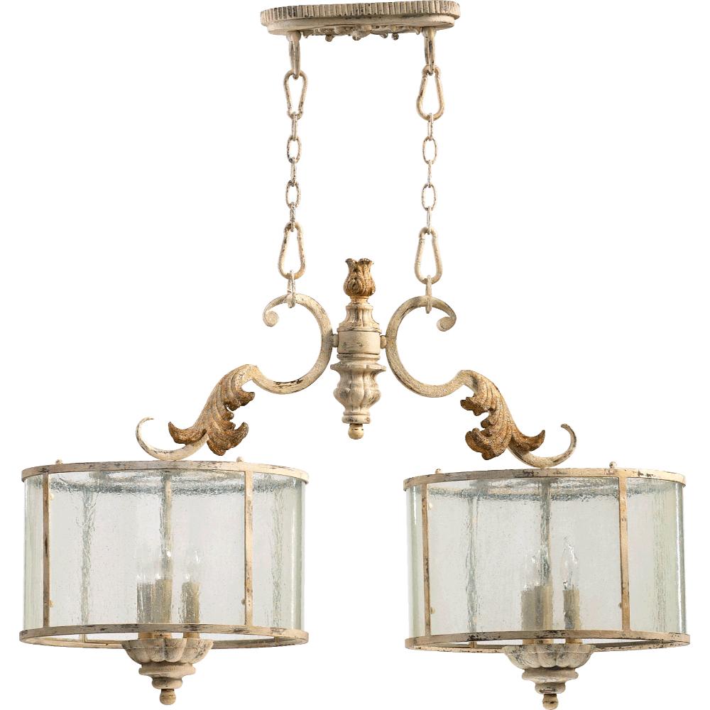 Quorum International 6537-6-70 Florence Traditional Island Light in Persian White