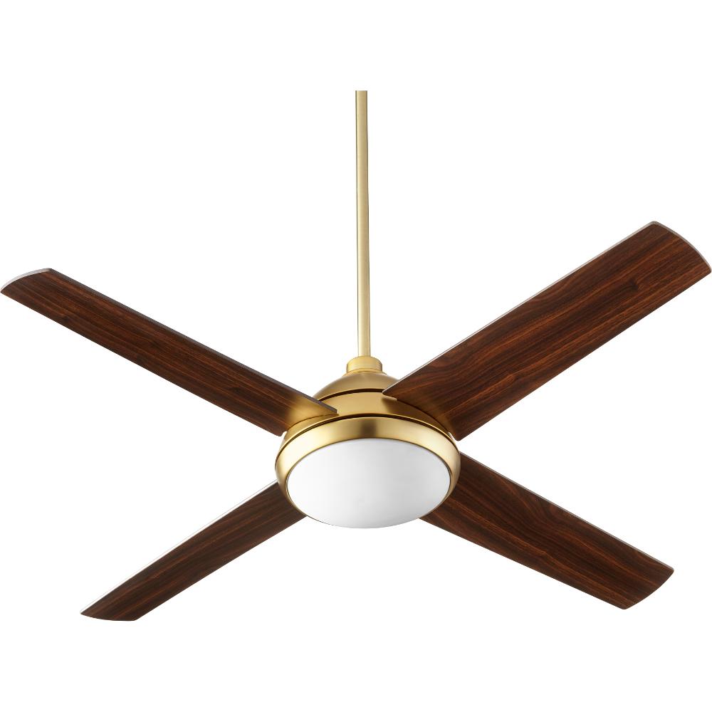 Quorum International 68524-80 Quest Transitional Ceiling Fan in Aged Brass