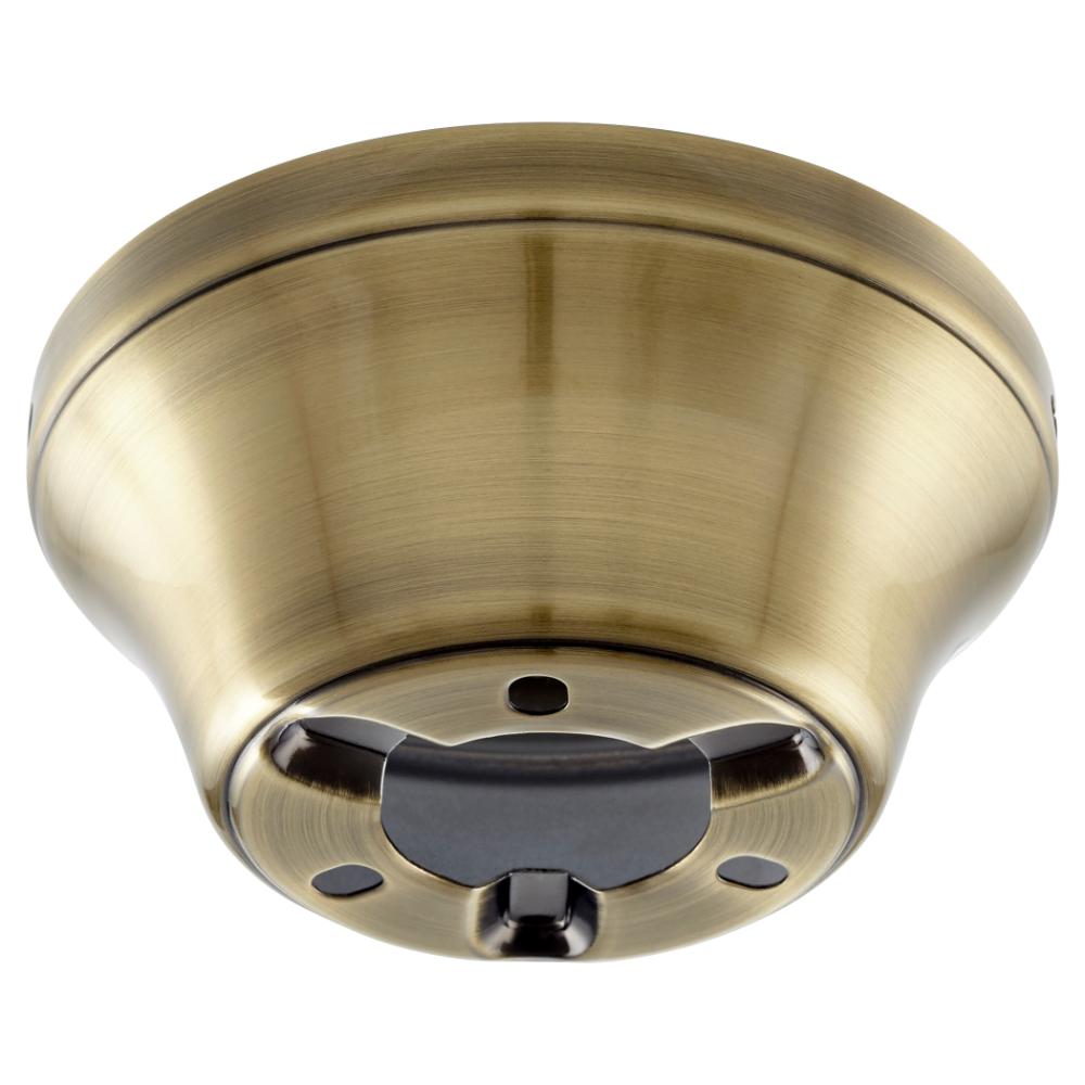 Quorum International 7-1600-4 Hugger Traditional Fan Ceiling Adapter in Antique Brass