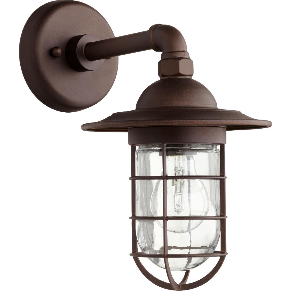 Quorum International 7082-86 Bowery Industrial Wall Mount in Oiled Bronze