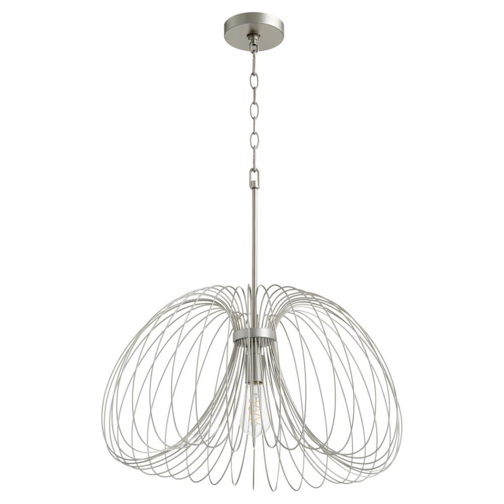 Quorum International 806-24-63 Loopy Loop Contemporary Pendant in Brushed Silver