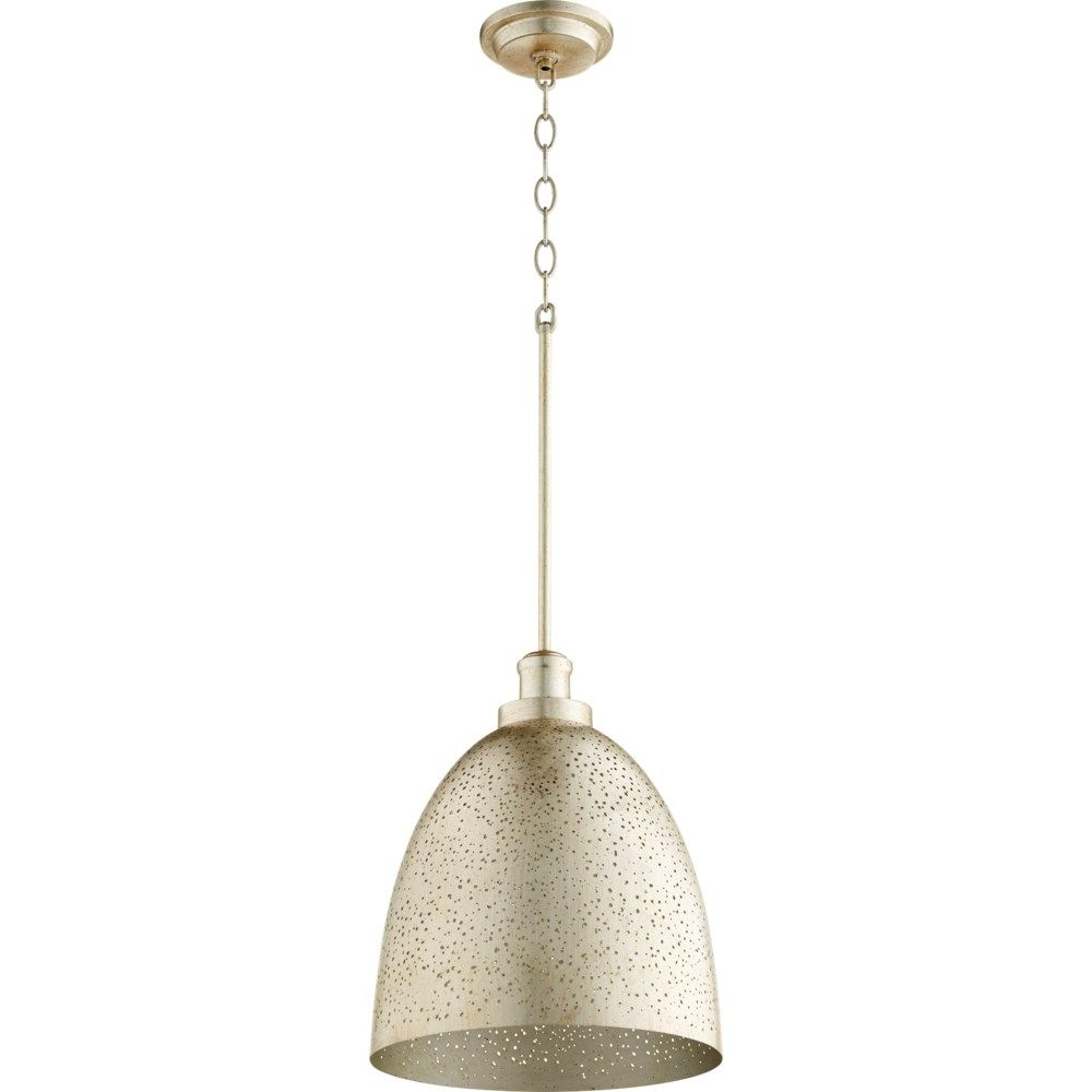Quorum International 8827-60 Stary Night Transitional Pendant in Aged Silver Leaf