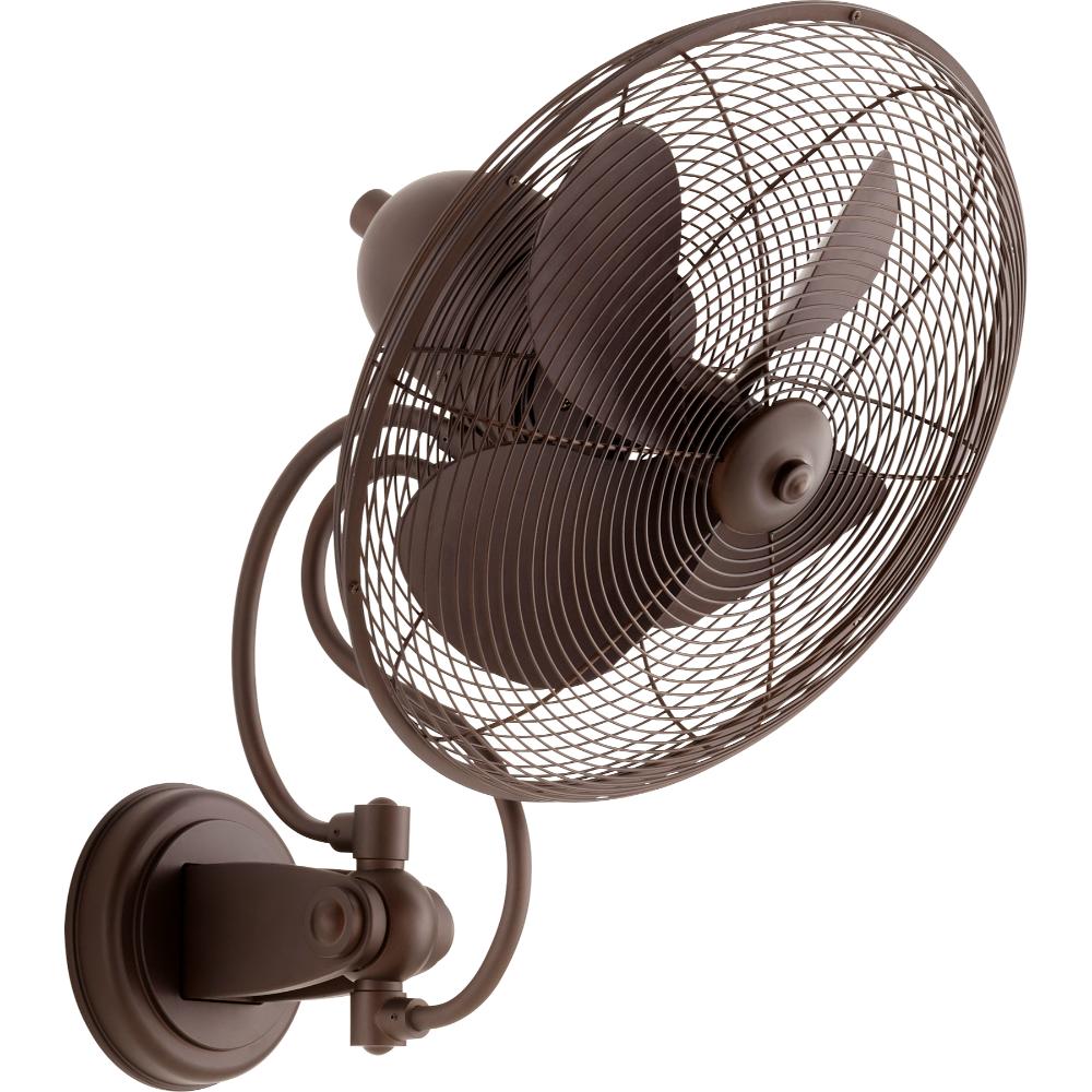 Quorum International 94144-86 Piazza Transitional Patio Fan in Oiled Bronze
