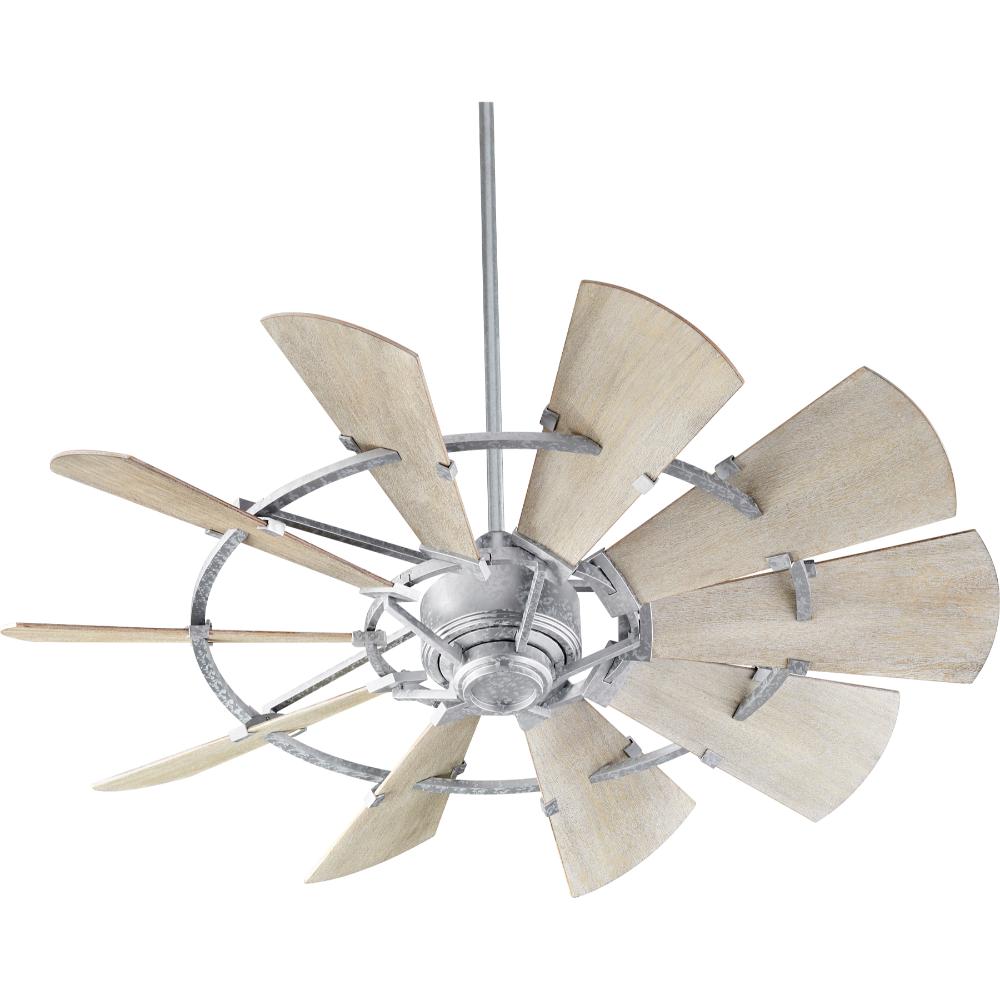 Quorum International 95210-9 Windmill Modern Farmhouse Ceiling Fan in Galvanized