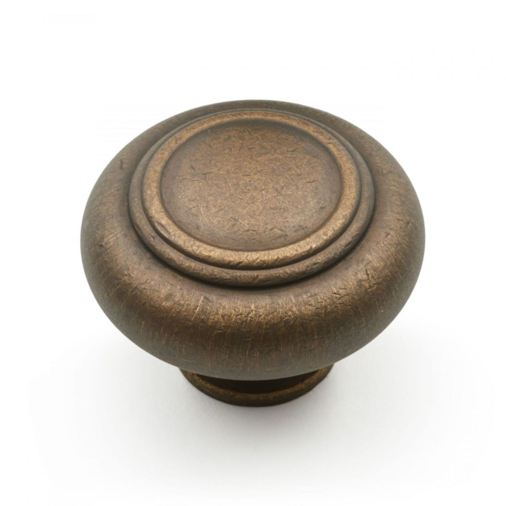 RK International CK 707 AE Distressed Rustic Decorative Ends Cabinet Knob in Antique English