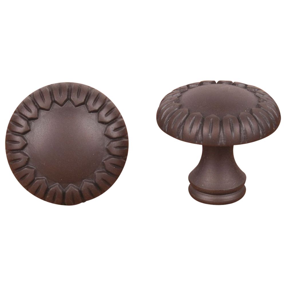 RK International CK 759 RB Distressed Small Petals at Edge Cabinet Knob in Oil Rubbed Bronze