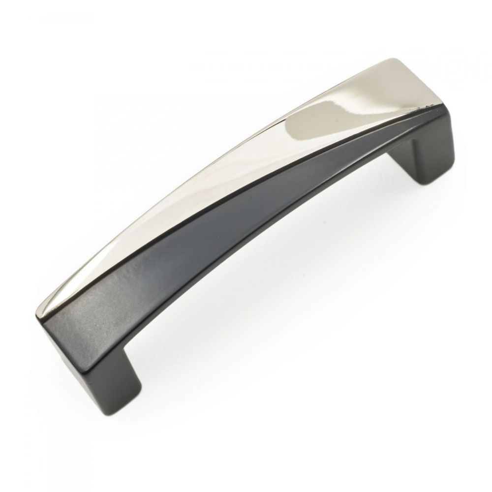 RK International CP 671 PNB Hampton Trumbull Cabinet Pull in Polished Nickel with Black