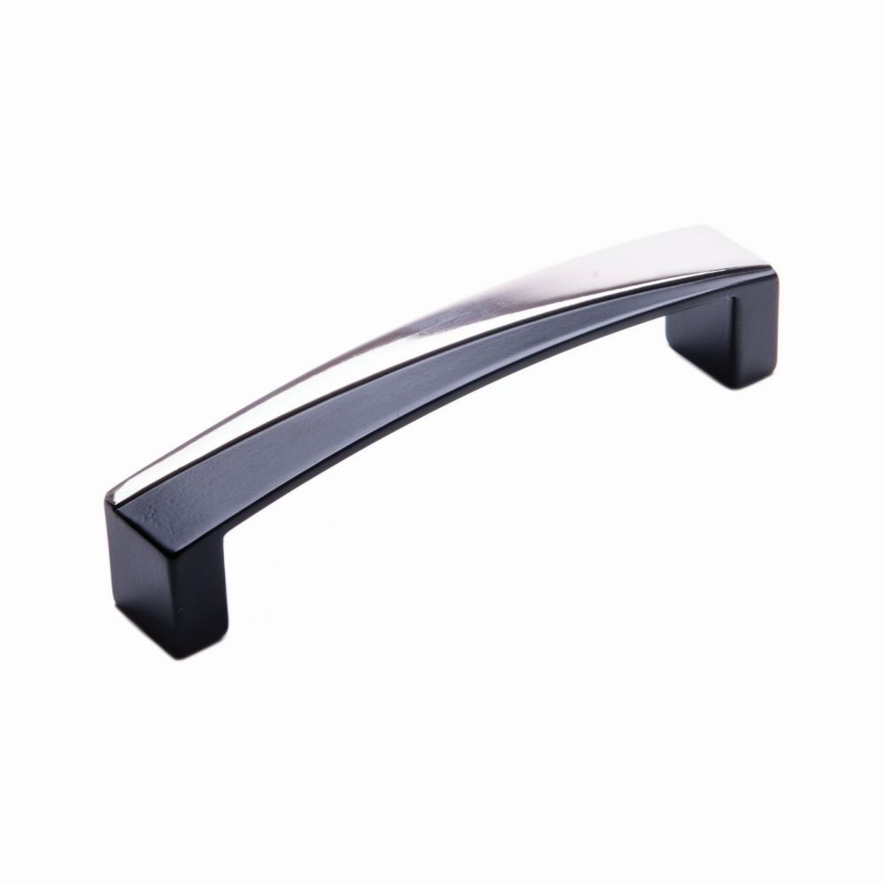 RK International CP 672 PNB Hampton Trumbull Cabinet Pull in Polished Nickel with Black