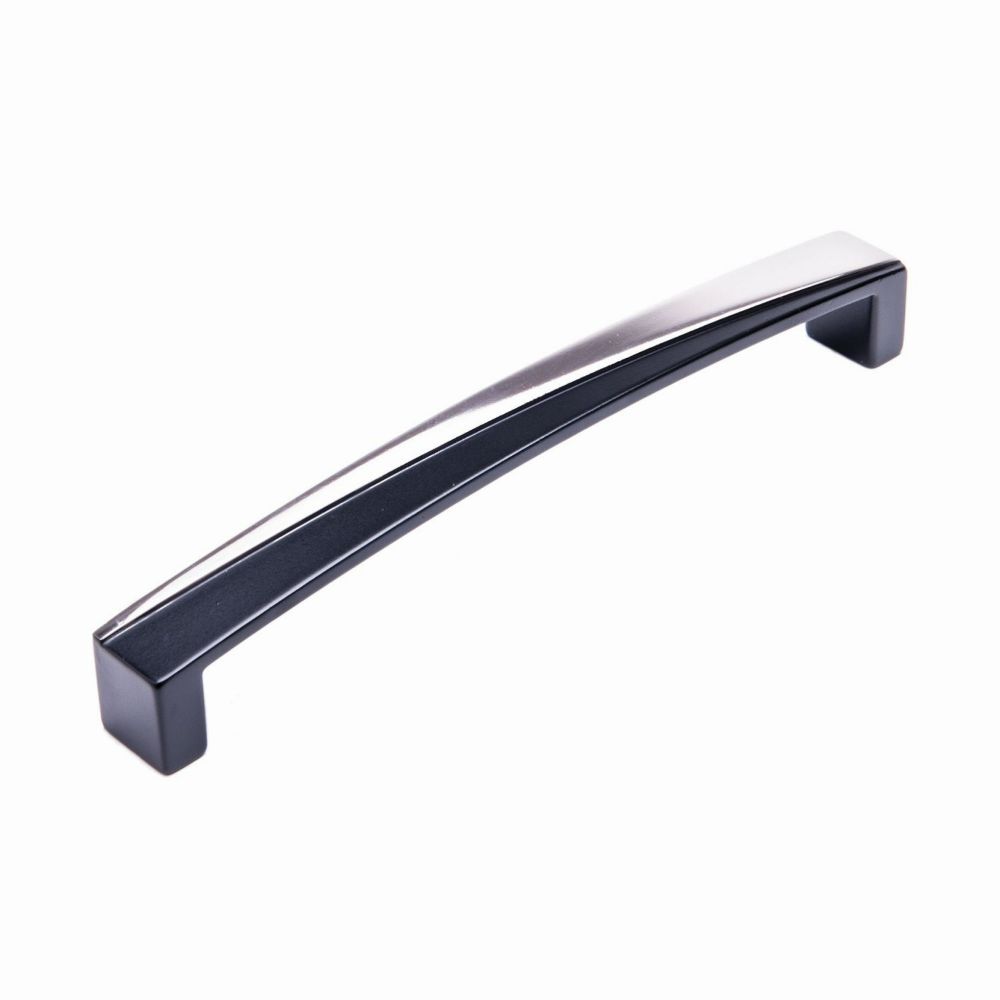 RK International CP 673 PNB Hampton Trumbull Cabinet Pull in Polished Nickel with Black