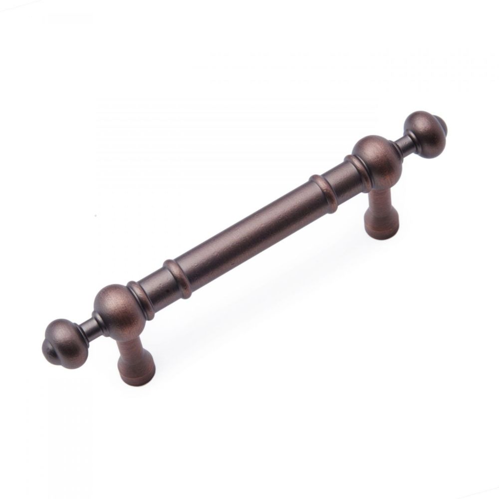 RK International CP 815 DC Gibraltar Decorative Ends Cabinet Pull in Distressed Copper