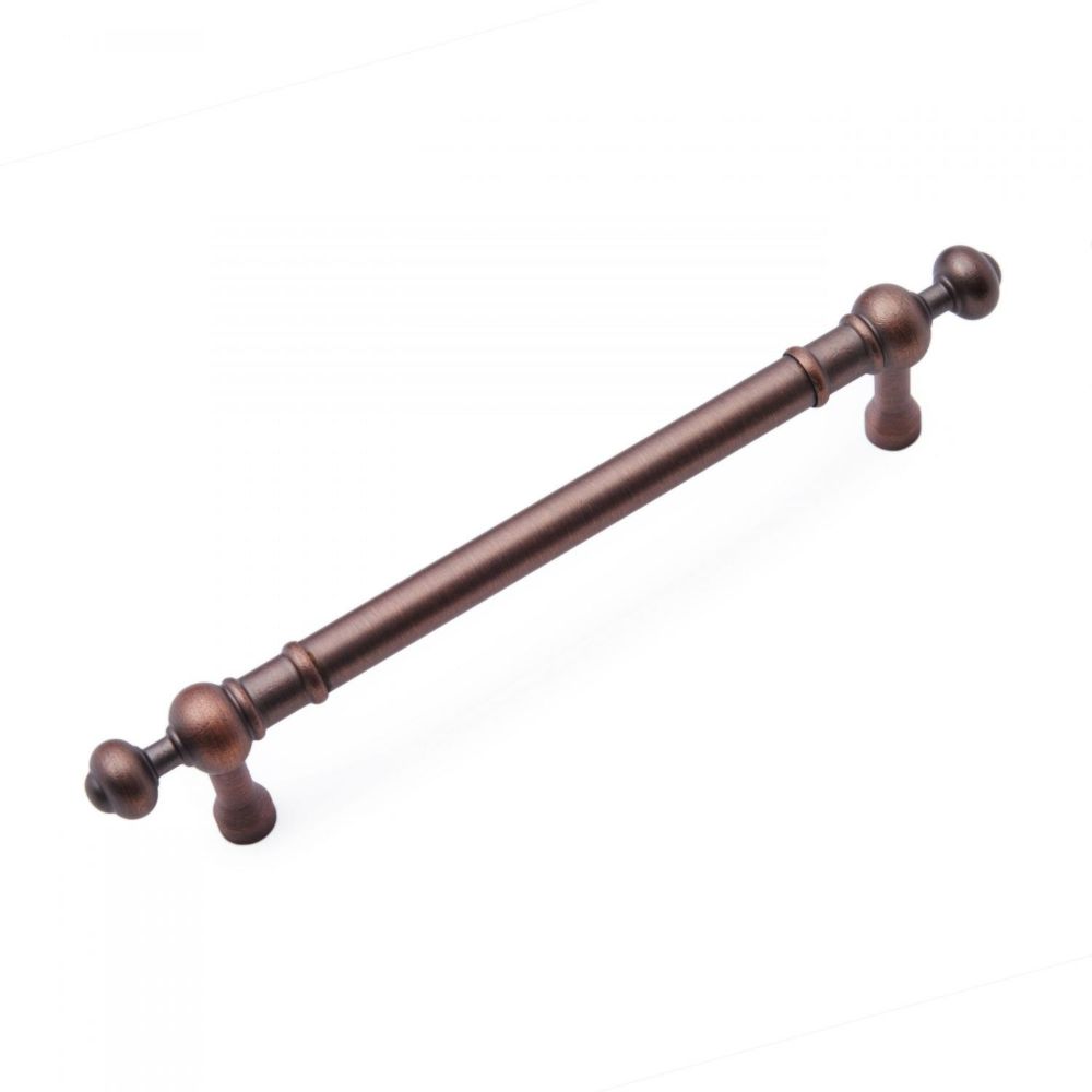 RK International CP 816 DC Florian Decorative Ends Cabinet Pull in Distressed Copper