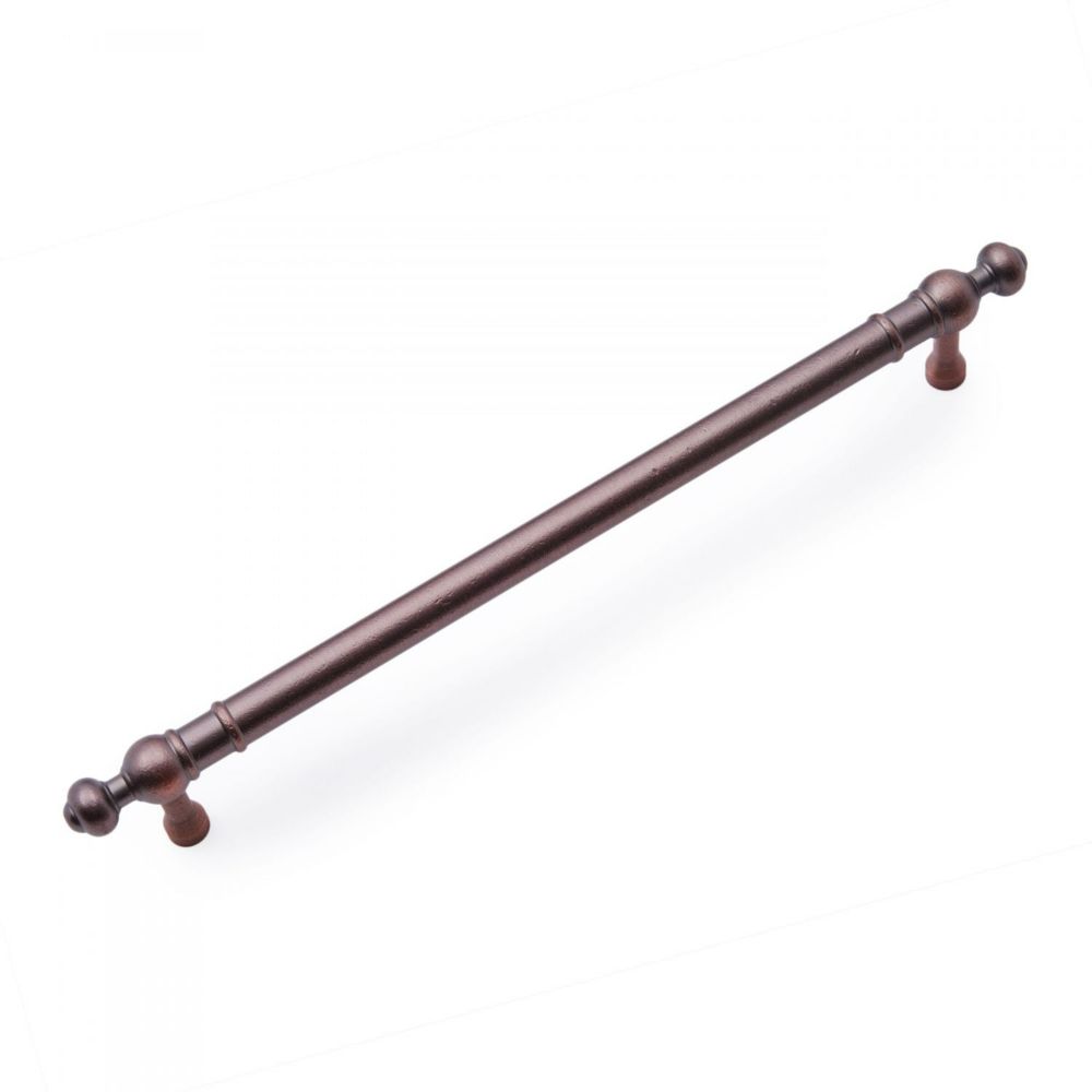 RK International CP 817 DC Florian Decorative Ends Cabinet Pull in Distressed Copper