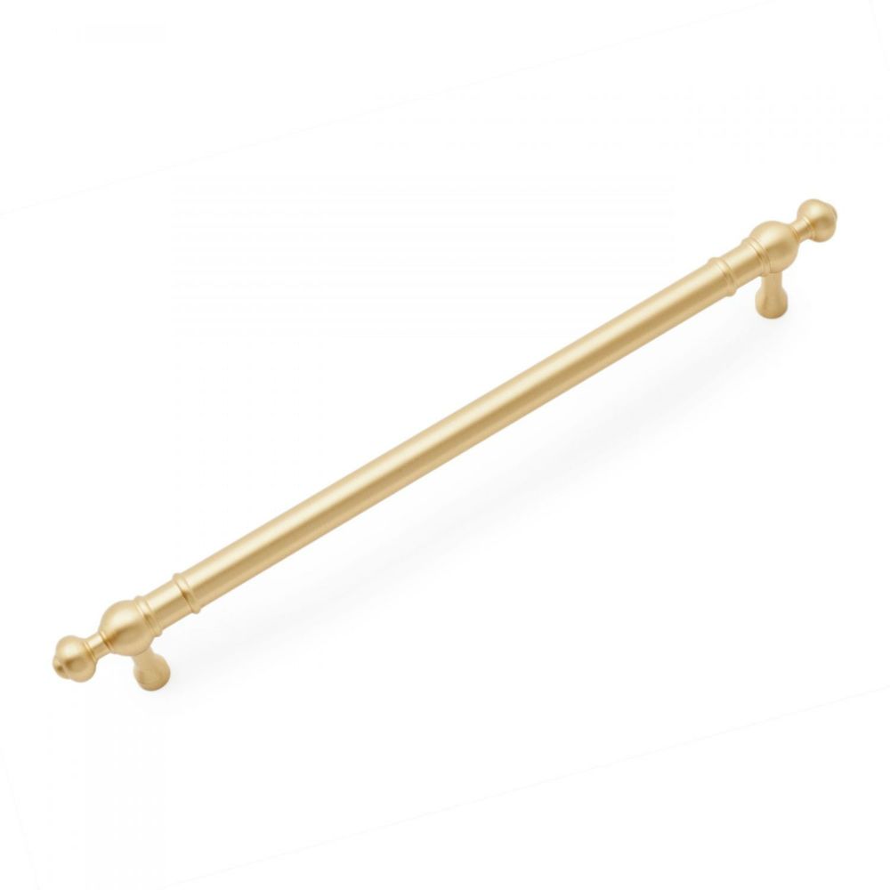 RK International CP 817 SB Lined with Petals Decorative Ends Cabinet Pull in Satin Brass