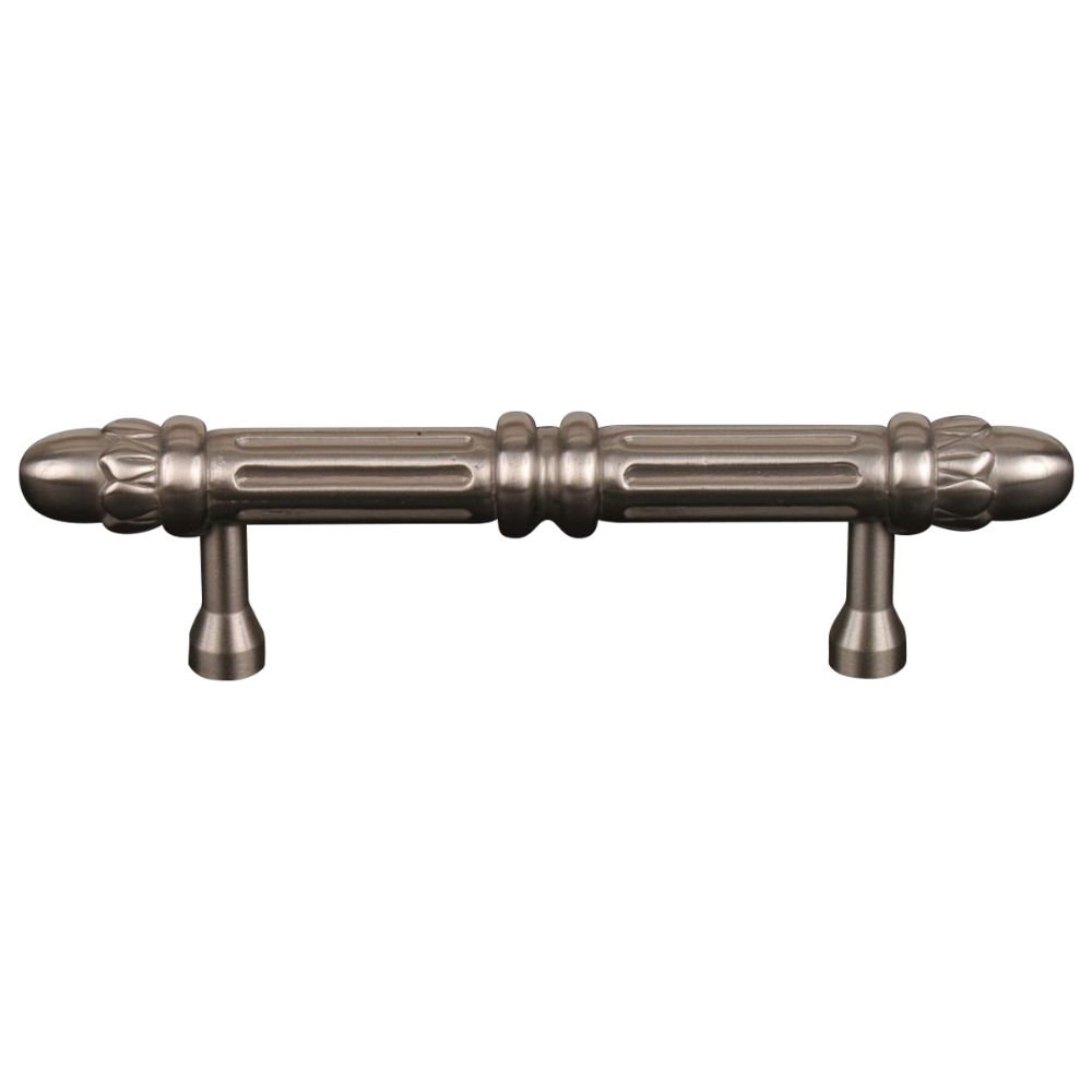 RK International CP 859 P Cylinder Lined with Petals Cabinet Pull in Satin Nickel