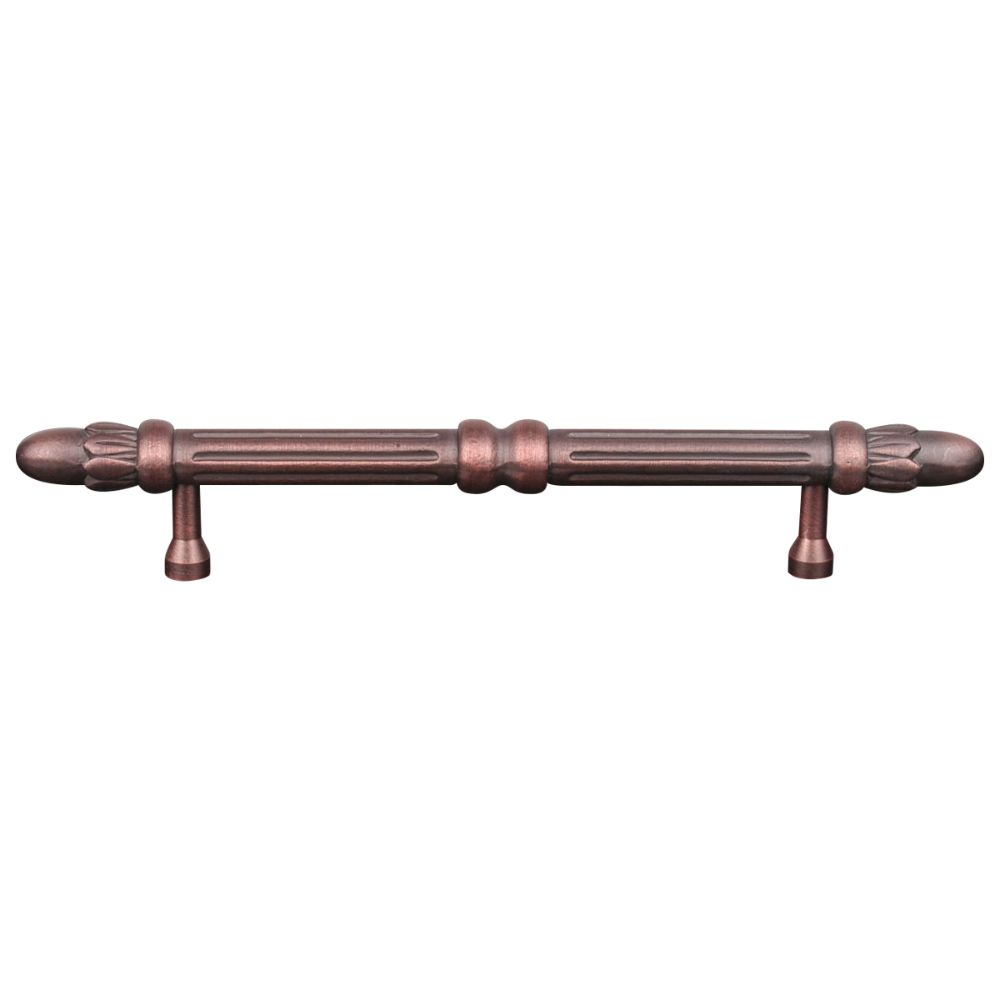 RK International CP 860 DC Cylinder Lined with Petals Cabinet Pull in Distressed Copper