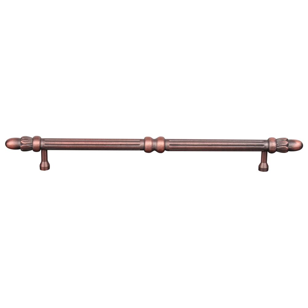 RK International CP 861 DC Cylinder Lined with Petals Cabinet Pull in Distressed Copper