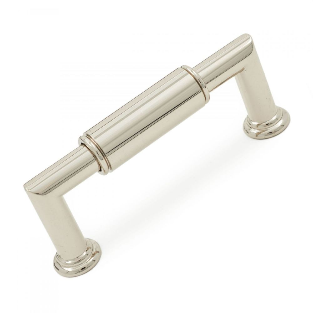 RK International CP 880 PN Decorative Ends Cylinder Cabinet Pull in Polished Nickel