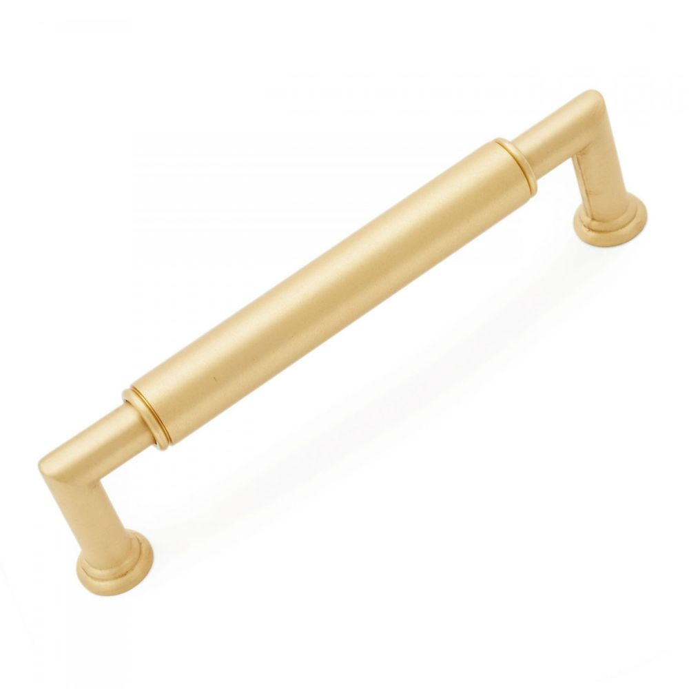 RK International CP 881 SB Lined with Petals Cylinder Cabinet Pull in Satin Brass