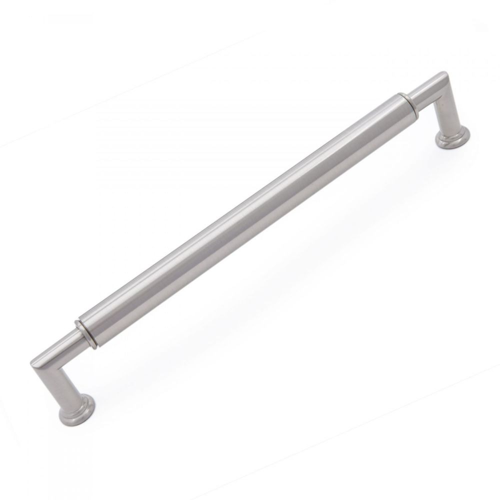 RK International CP 882 P Lined with Petals Cylinder Cabinet Pull in Satin Nickel