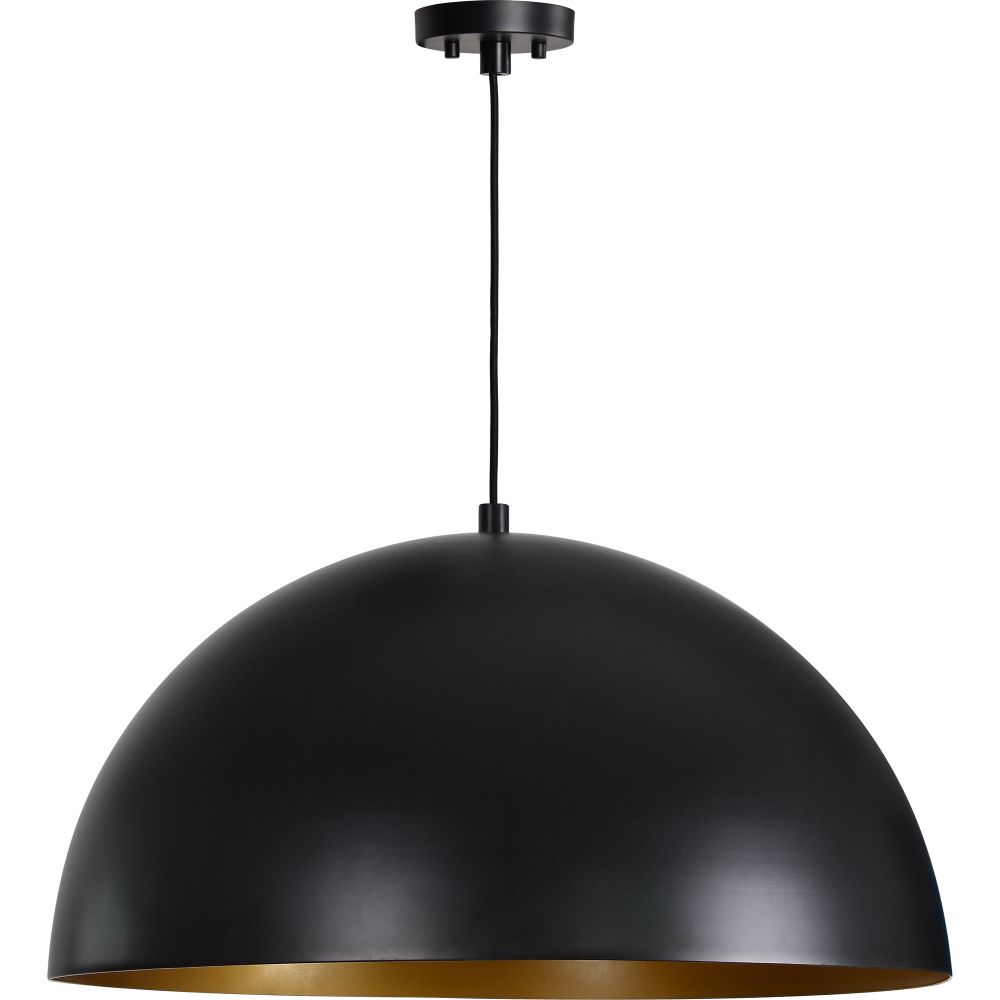 Notre Dame NDD22L001 Sia Ceiling Fixture in Matte Black (Outer Shade)Matte Gold(Inner Shade)
