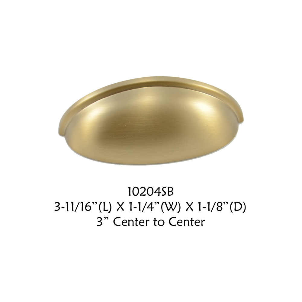 Residential Essentials 10204SB Satin Brass CUP PULL