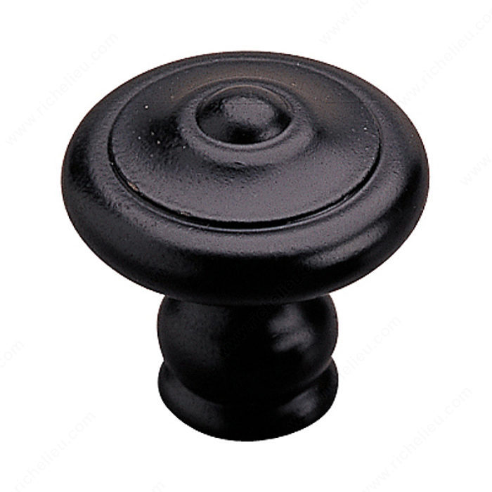 Richelieu Hardware 260735900 Traditional Forged Iron Knob - 260 in Matte Black