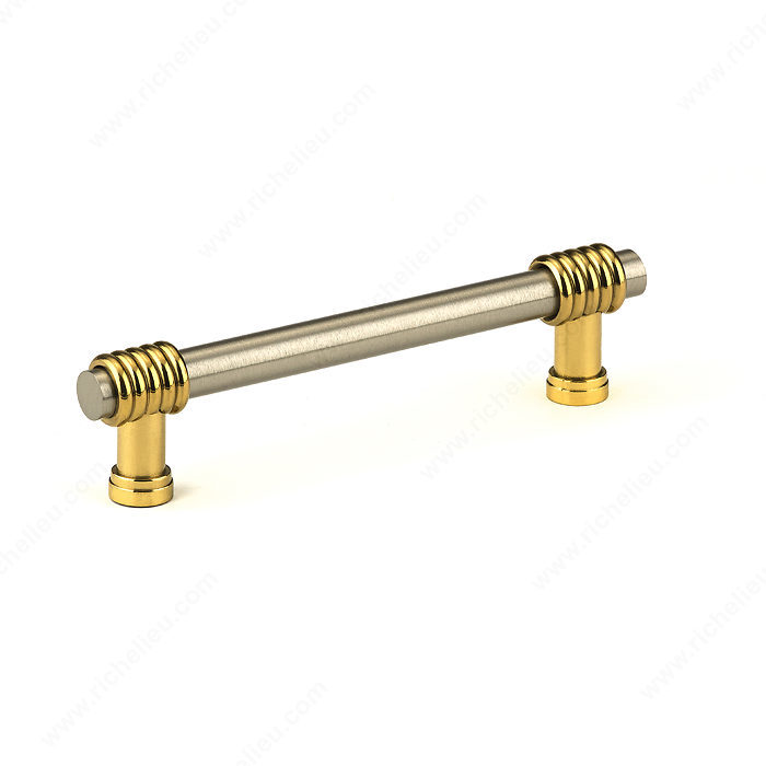 Richelieu Hardware BP259130195 Contemporary Brass Handle Pull - 259 in Brass , Brushed Nickel