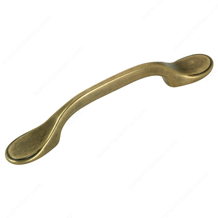 Richelieu Hardware BP30710BB Traditional Metal Handle Pull - 3071 in Burnished Brass