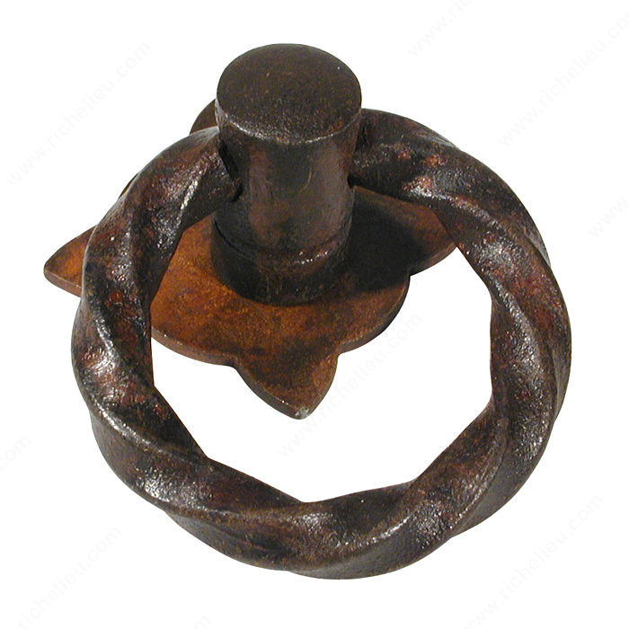 Richelieu Hardware 240240800 Traditional Forged Iron Ring Pull 40MM Rust Finish