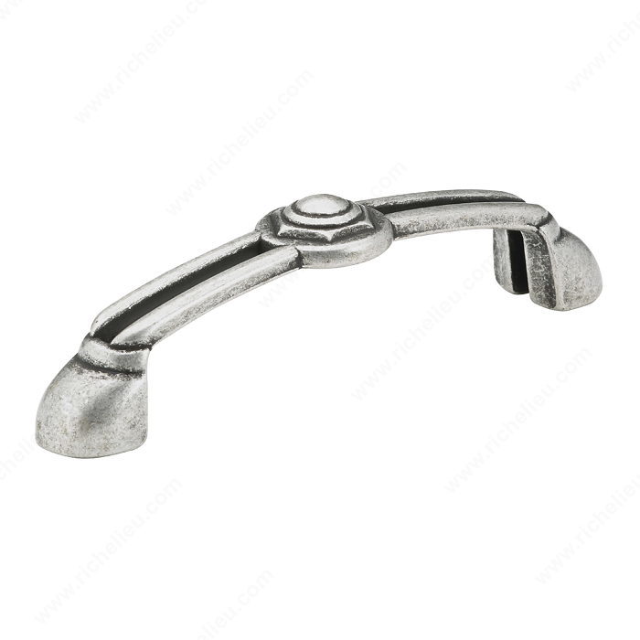 Richelieu Hardware BP63896139 Art Deco Collection Metal Handle Pull - 638 in Old Silver