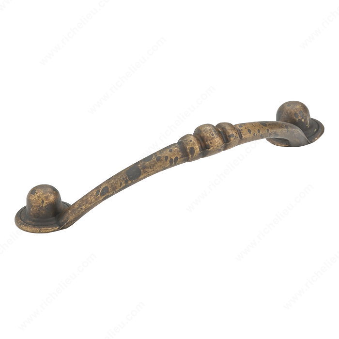 Richelieu Hardware BP69864138 Art Deco Collection Metal Handle Pull - 698 in Spotted Bronze