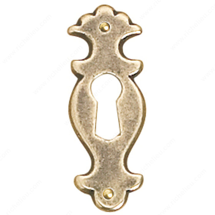 Richelieu Hardware 306357BB Keyhole Plate in Burnished Brass