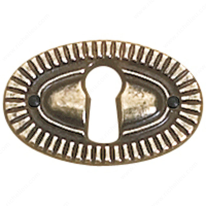 Richelieu Hardware 3640338BB Keyhole Plate in Burnished Brass