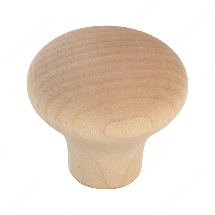 Richelieu Hardware BP114150 Eclectic Wood Knob - 50 in Unfinished Maple