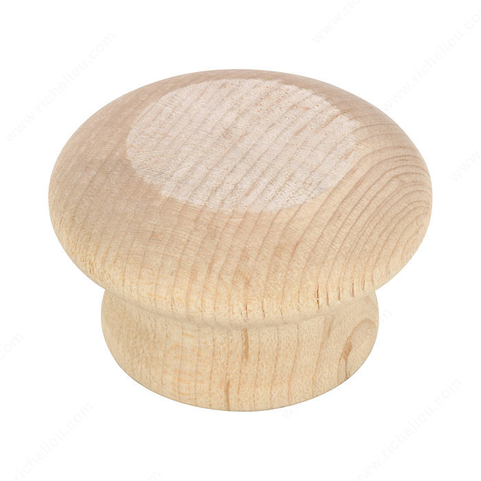 Richelieu Hardware BP178150 Eclectic Maple Wood Knob - 178 in Unfinished Maple