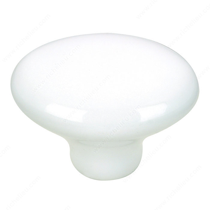 Richelieu Hardware BP7452630 Contemporary Ceramic Knob - 745 in White