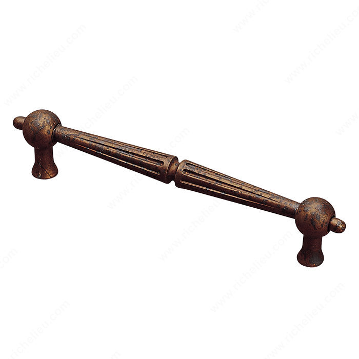 Richelieu Hardware BP43496138 Art Deco Collection Metal Handle Pull - 434 in Spotted Bronze