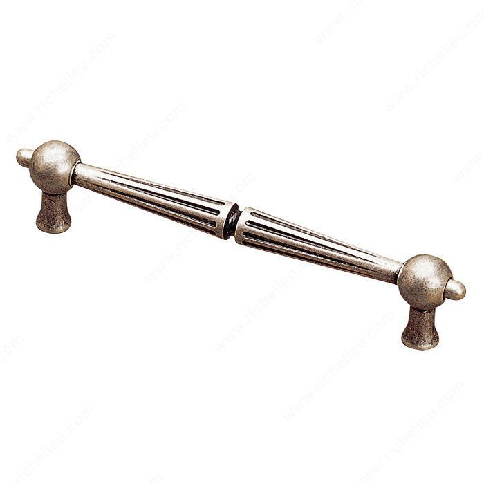 Richelieu Hardware BP43496139 Art Deco Collection Metal Handle Pull - 434 in Old Silver